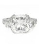 GIA Certified 6.84ct Cushion Cut Diamond Solitaire Ring in Platinum
